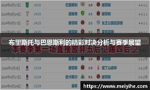 布里斯托与巴恩斯利的精彩对决分析与赛季展望