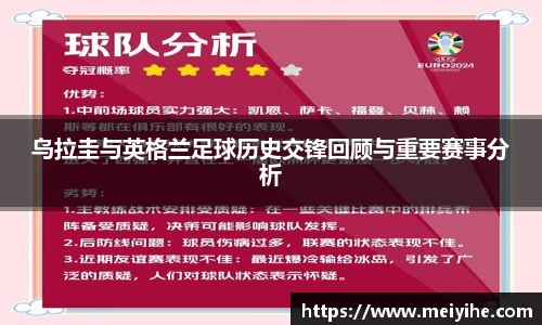 乌拉圭与英格兰足球历史交锋回顾与重要赛事分析